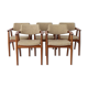 5 Erik Kirkegaard Chairs, 1960s, Vintage, for Glostrup, model GM11, Danish, Teak