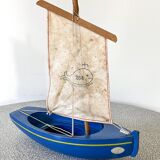 Tirot 204 basin sailboat in wood, French brand. Also called Yole.