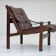 1970s, Norwegian design by Torbjørn Afdal, "Hunter" chair, leather.