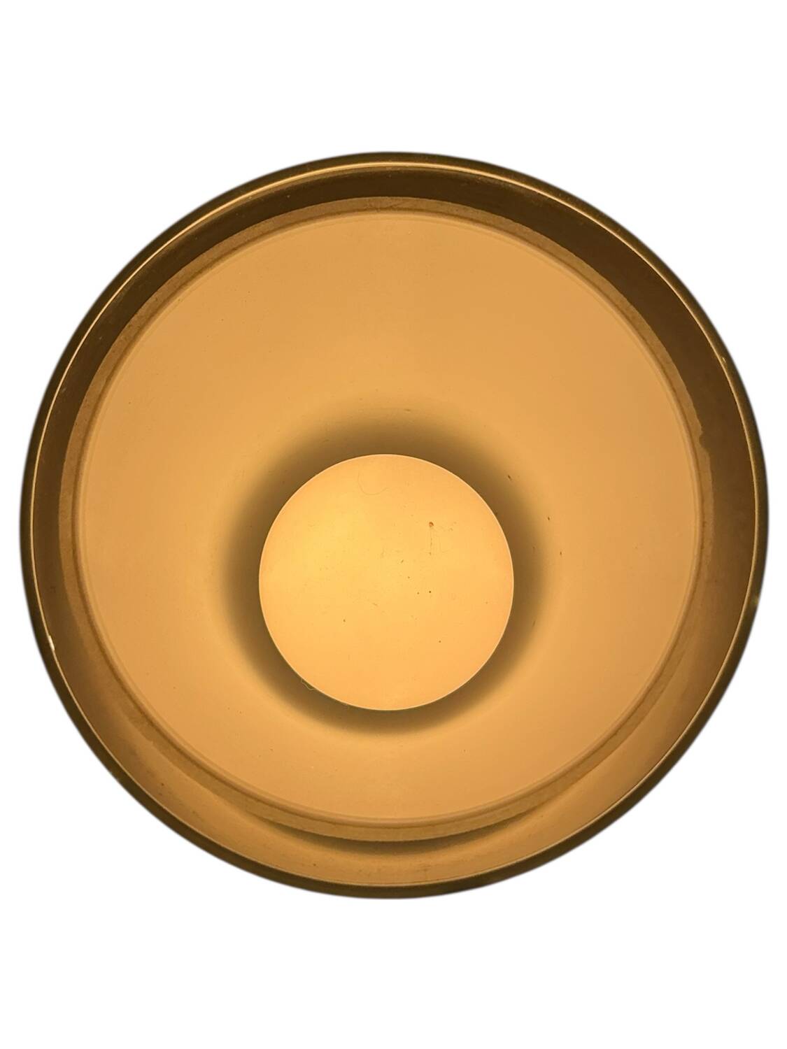 Glass and opaline table lamp with stainless steel base