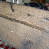 Oak shelf for hanging pots and pans