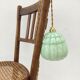 Art deco walking lamp in green clichy glass