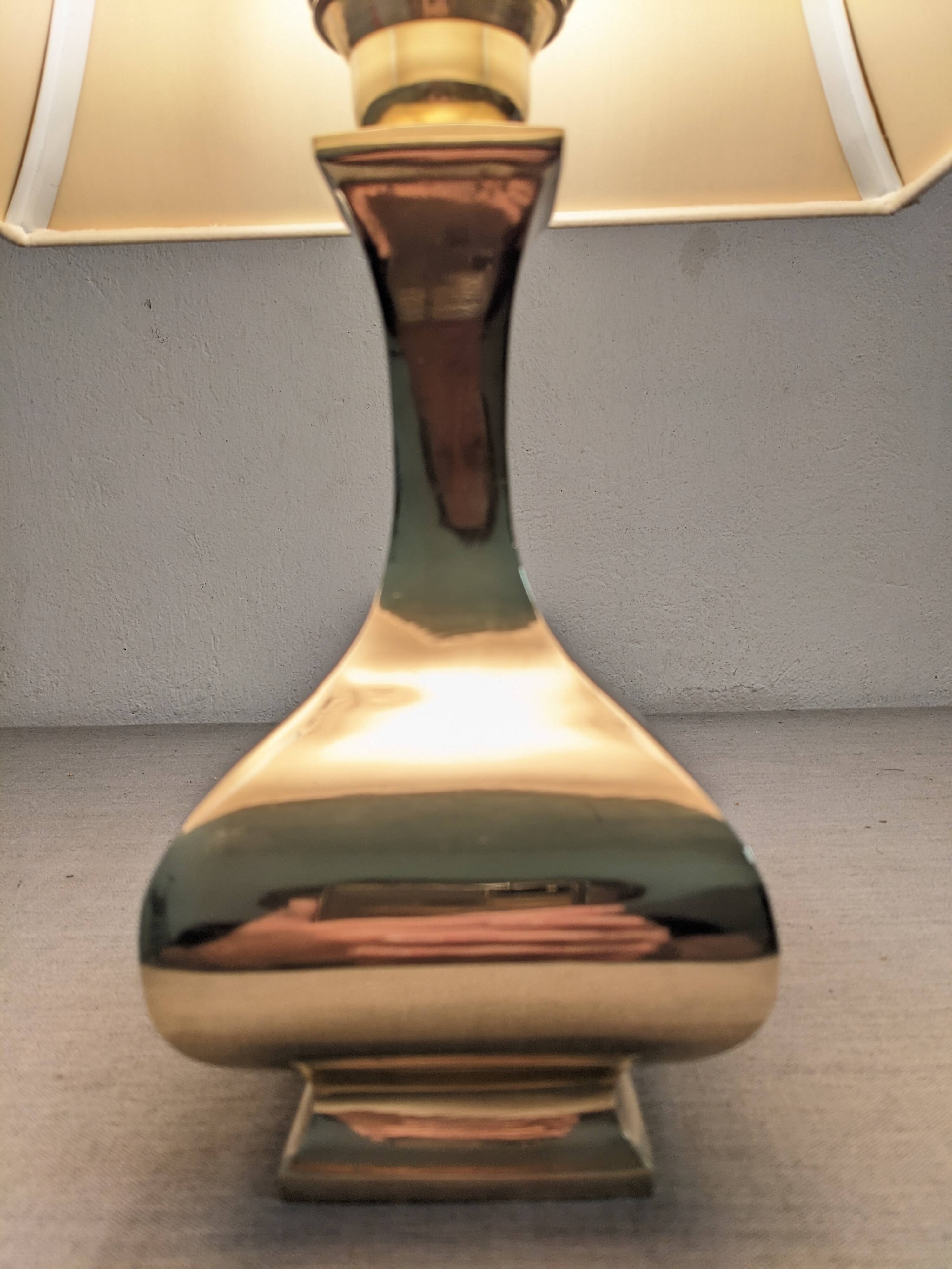 Solid brass lamp Aran model design Ciangiacomo, Italy circa 1970