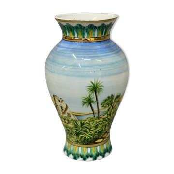 Oriental earthenware vase