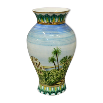 Oriental earthenware vase