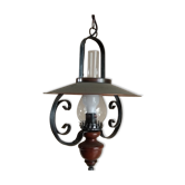 Wrought iron and opaline suspension