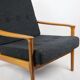 Danish Black Boucle Lounge Chair, 1970s