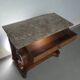 Trumeau français / table d'appoint des années 1830 / bois marqueté / miroir