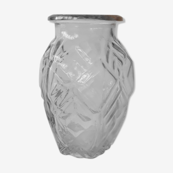 Small moulded glass vase