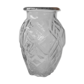 Small moulded glass vase