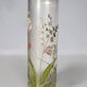 Art Nouveau enamelled glass cylinder vase