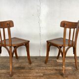 Pair of bistro and bohemian chairs 1950
