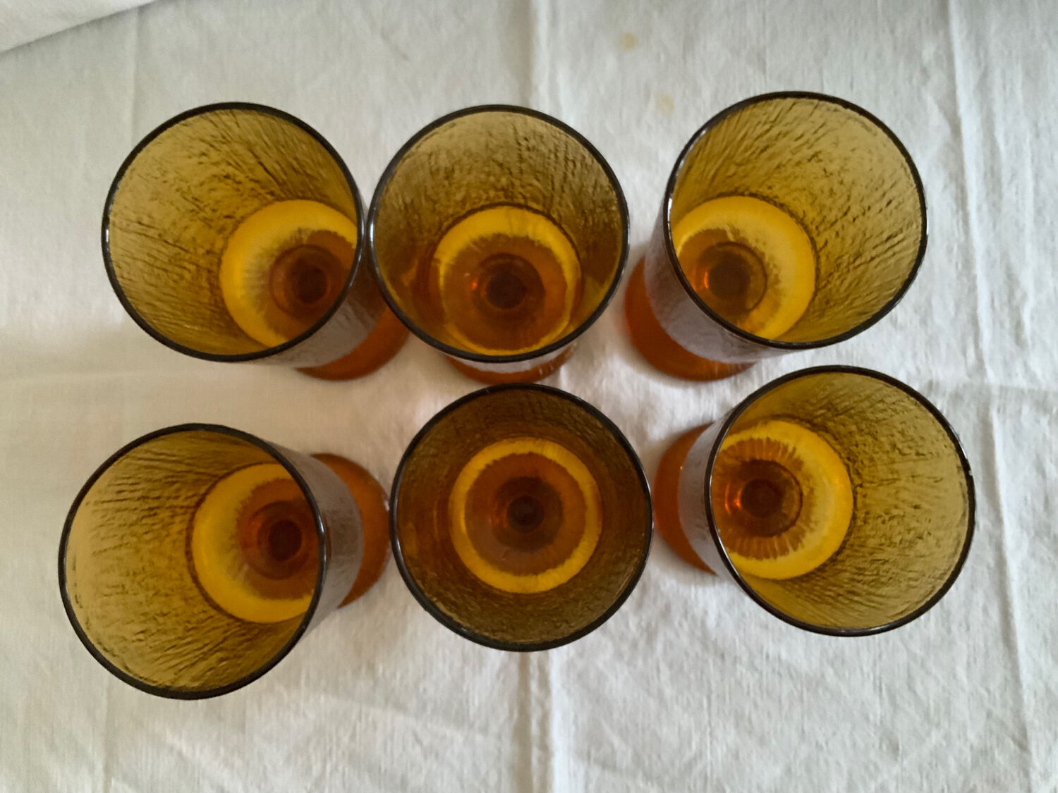 Amber stemware