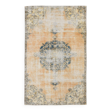 Natural Vintage Rug, Rustic Boho Rug, 157x254 Cm