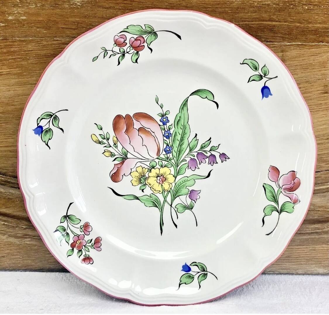 5 dessert plates 22.7 cm Lunéville reverbere model