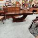 Art Deco dining table with a central cradle base from the 1930s.