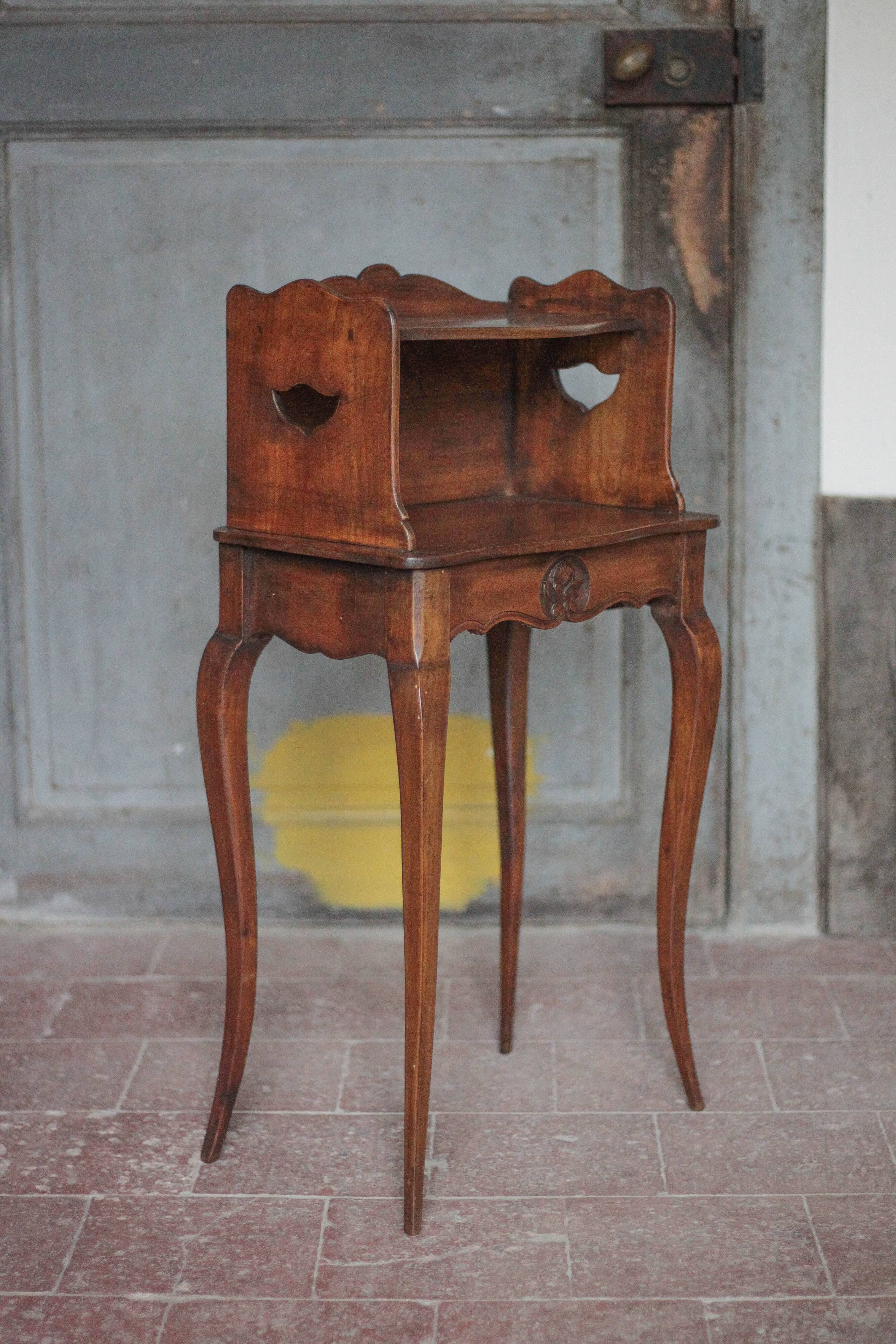 Bedside table, nightstand wood, accent furniture, antique furniture.