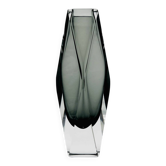 XXL Murano Sommerso Vase Alessandro Mandruzzato 27cm Grey Smoke