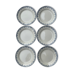 6 assiettes plates anciennes