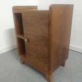 Art Deco walnut bedside table