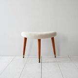 Tabouret suédois des années 1940 avec pieds en acajou