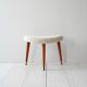 1940s Swedish Stool with Mahogany Legs