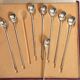 Box of 8 spoons silver metal cocktail straw 30s