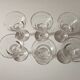 Set of 6 blown aperitif glasses with engraved patterns