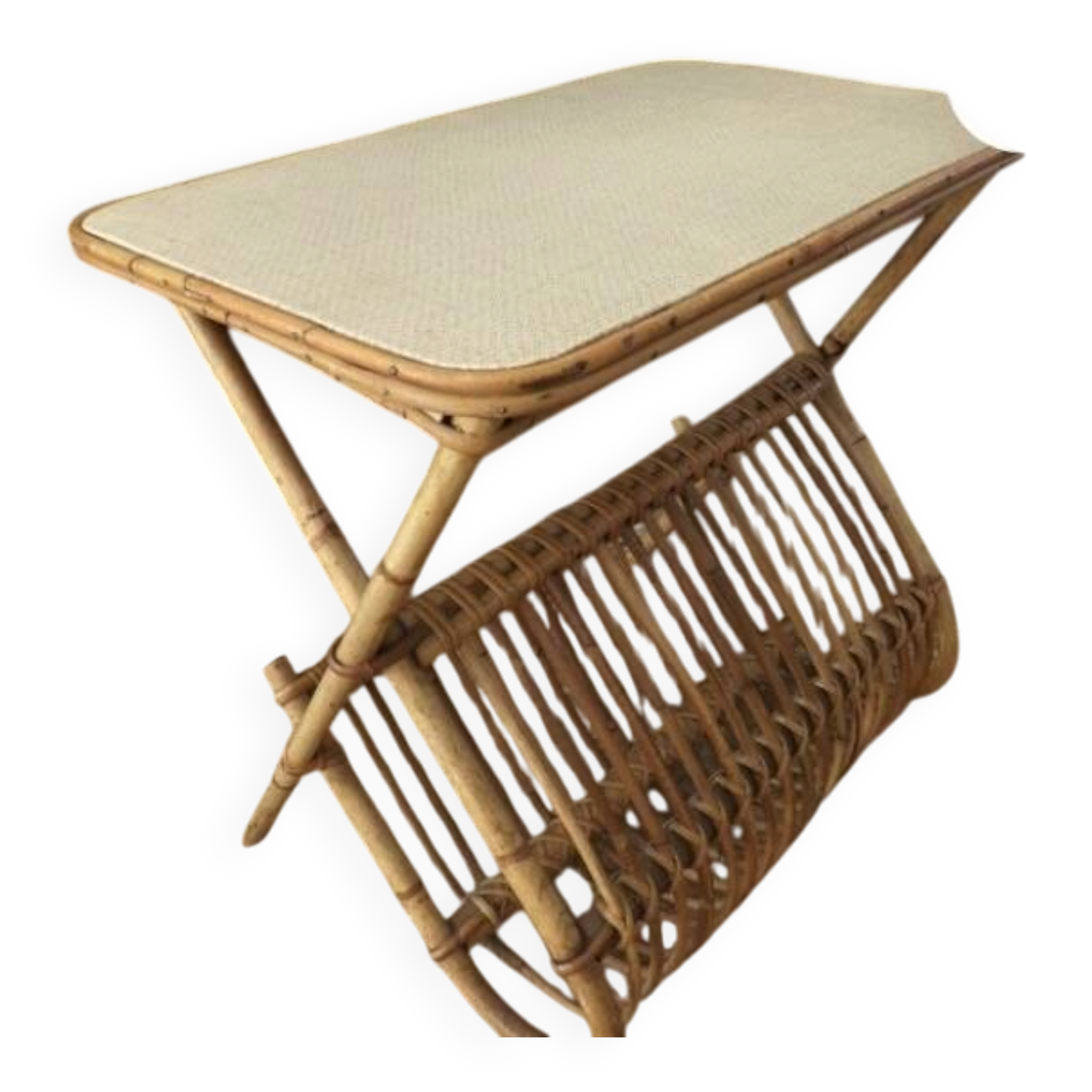 Table d’appoint et porte revue vintage