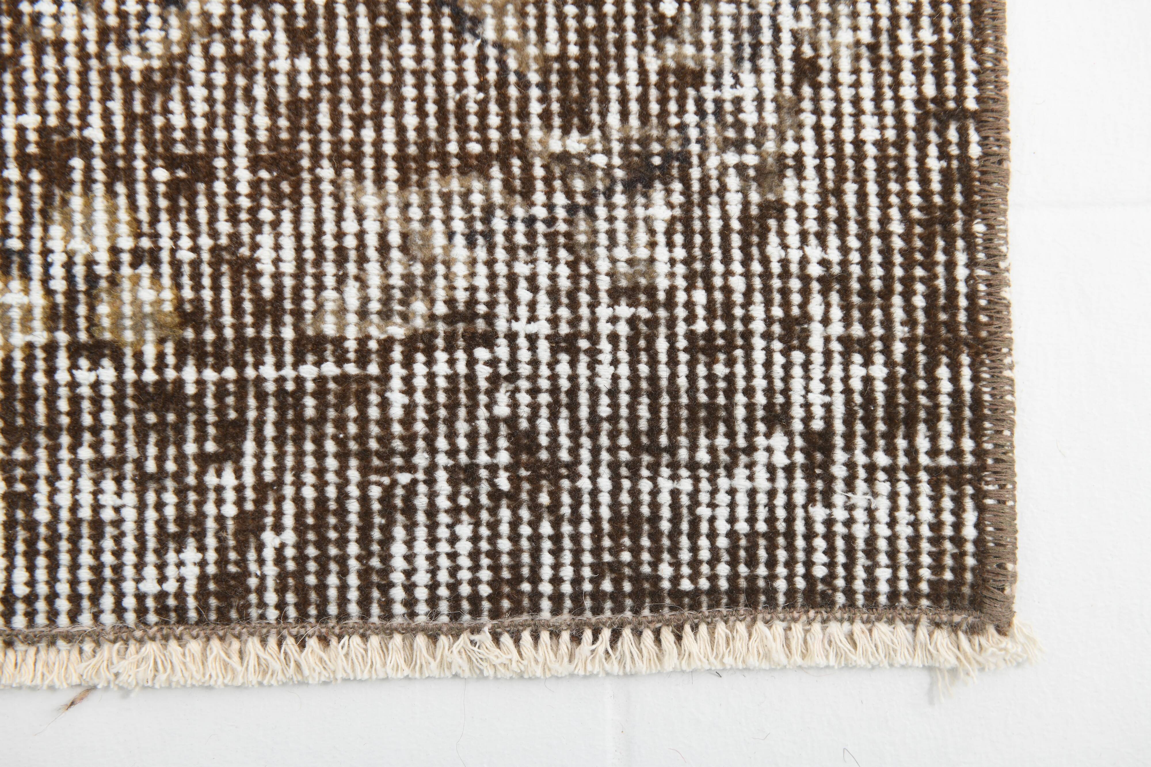 178x295Cm Persian Area Rug, Turkish Antique Rug, Faded Brown Vintage Rug