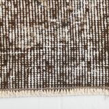 178x295Cm Persian Area Rug, Turkish Antique Rug, Faded Brown Vintage Rug