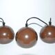 Set of 5 Mid-Century Design Ceiling Lamps Bubbles, E.S.Horn, Denmark, 1970s