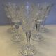 6 Cut crystal wine glasses