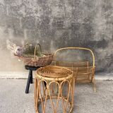 Rattan magazine holder