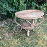 Rattan table year 60