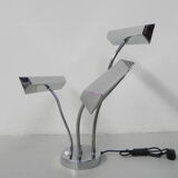 Vintage desk lamp with 3 chromed shades