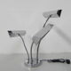 Vintage desk lamp with 3 chromed shades