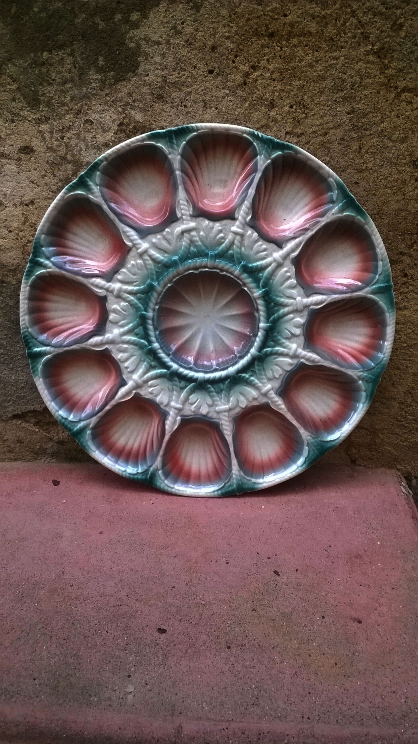 Dish for oysters "Digeoin and Sarreguemines"