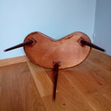 Coffee table bean feet tapered compass