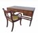 English desk and lyre chair, leather, extensions.