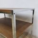 Mobile side table, brown, veneer, chrome-plated steel, Germany, 1970s.