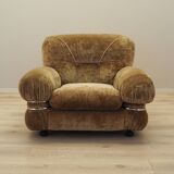 Velour armchair, Italian design, 1970s, production: Italy