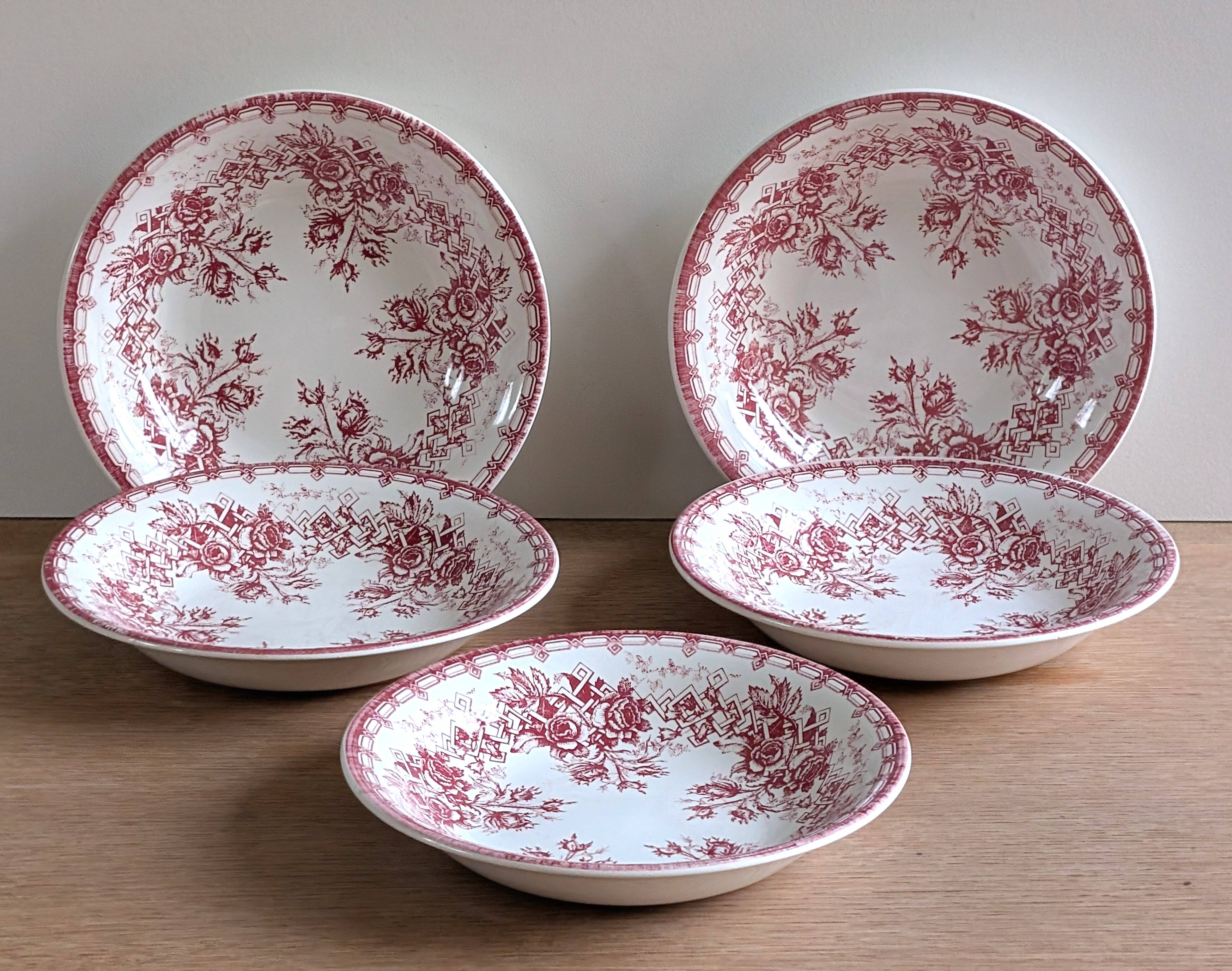 5 deep plates Sarreguemines