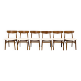 6 Scandinavian teak chairs
