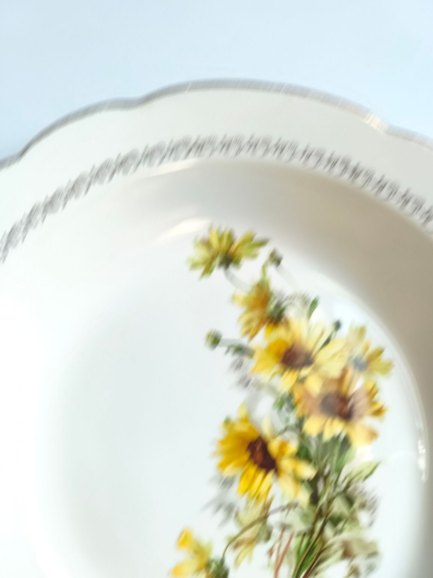 Plat creux gien marguerites vintage