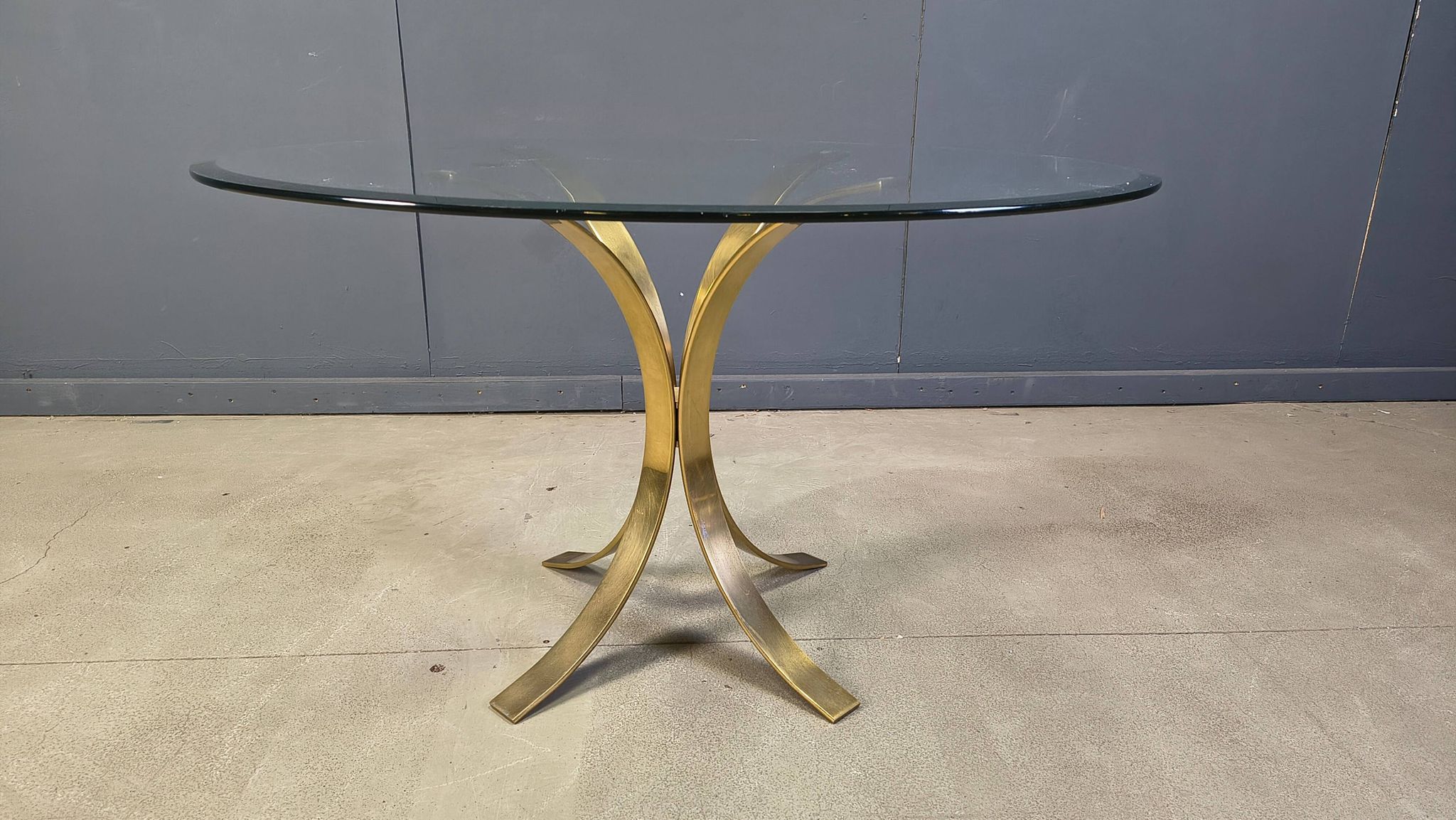 Vintage brass dining set by Belgochrom, 1970s