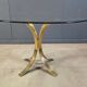 Vintage brass dining set by Belgochrom, 1970s