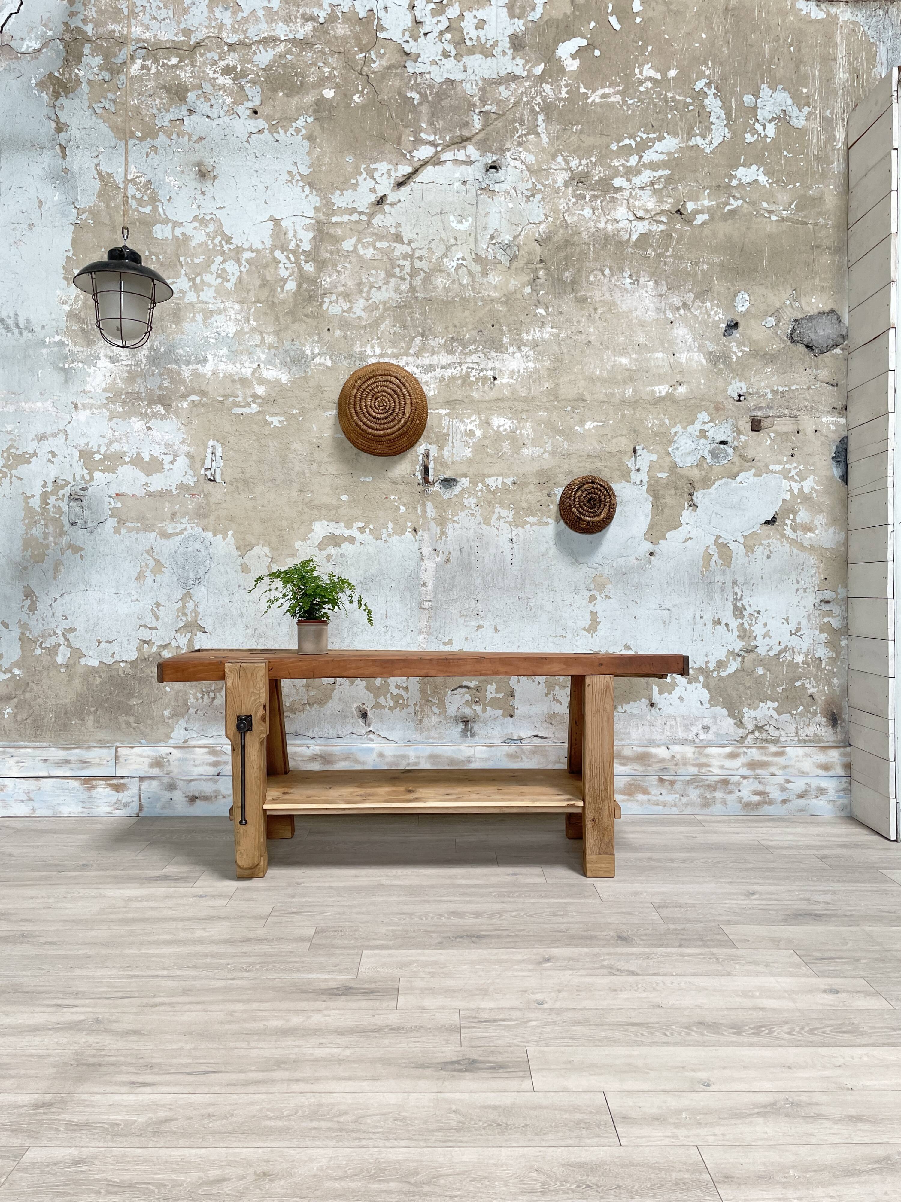 Solid wood workbench