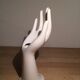 Hand baguier soliflore white ceramic