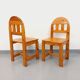 Paire de chaises vintage en pin des années 70 80